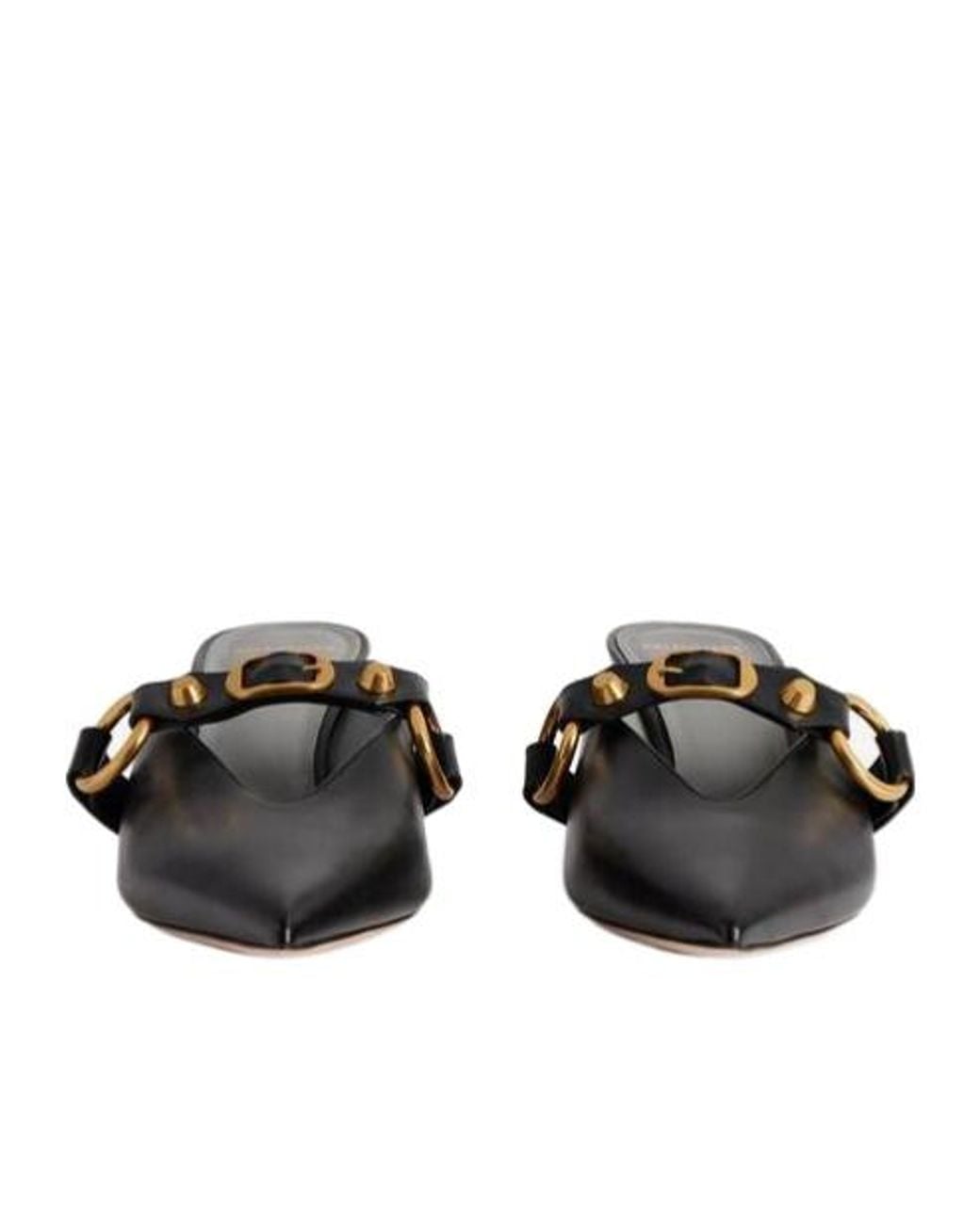 Balenciaga Black City Pointed-Toe Mules