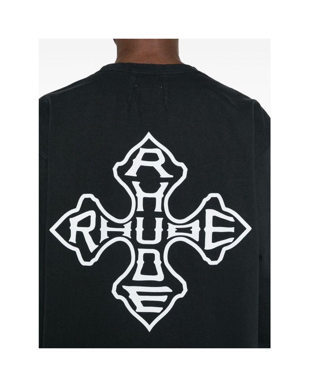 Rhude Black Long-Sleeved T-Shirt for men