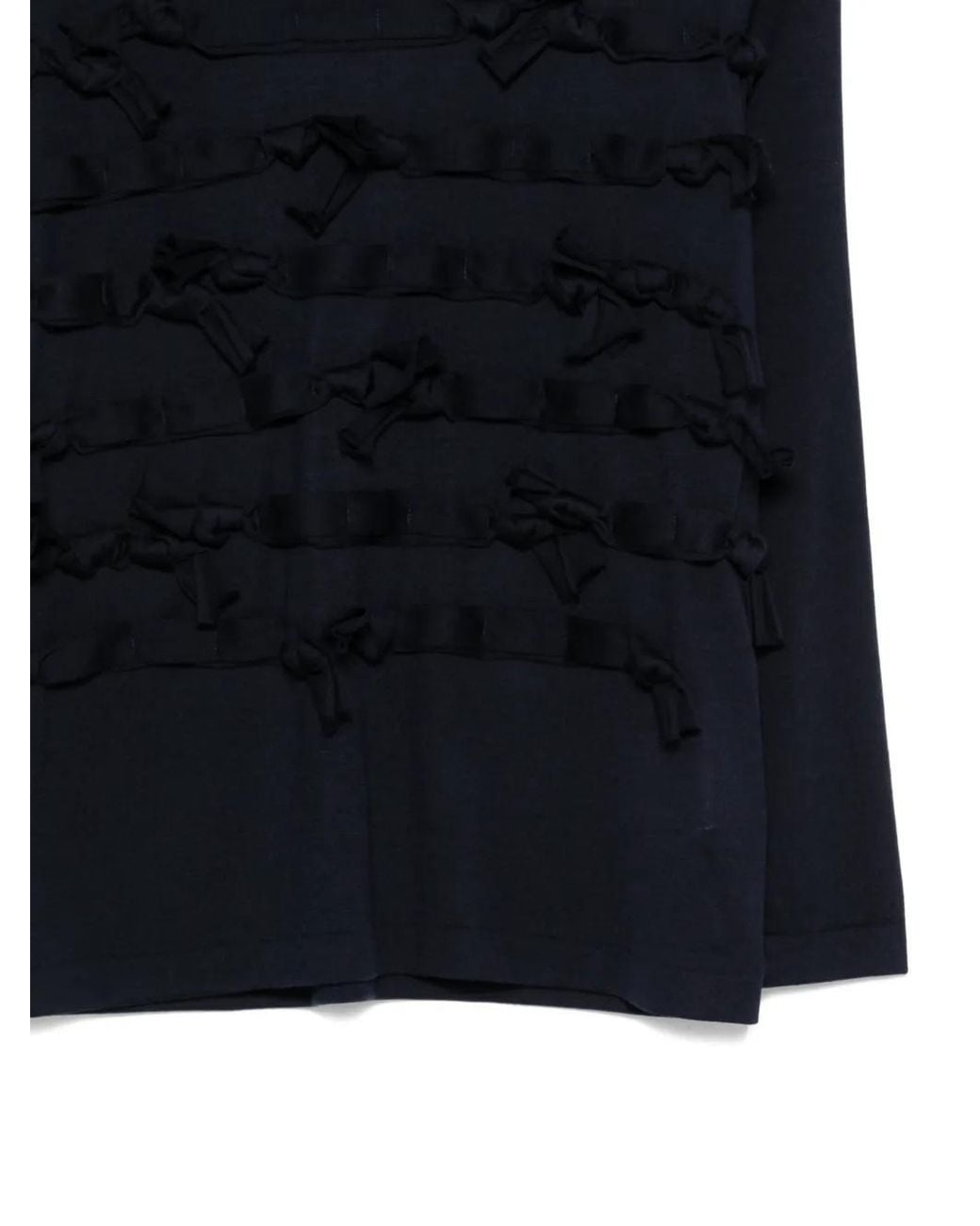 Comme des Garçons Black Ribbon Embellished Knitwear