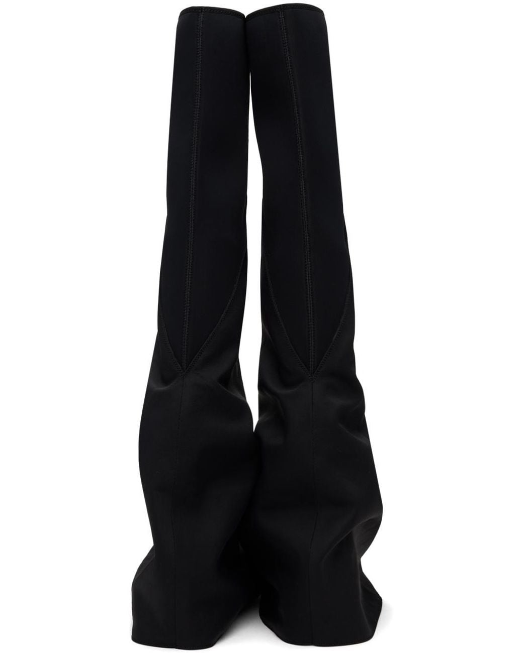 Rick Owens Black Foldable Design Boots