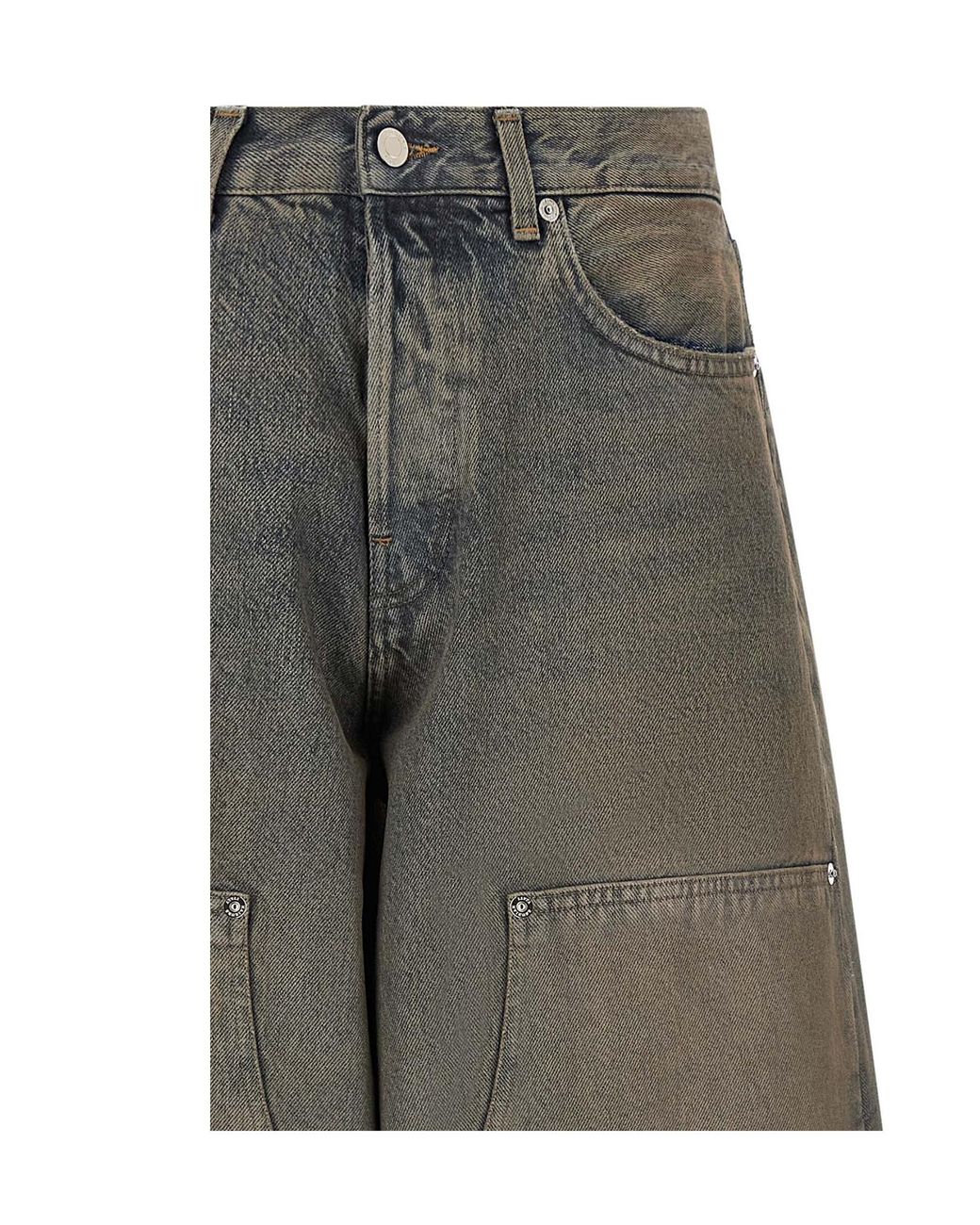 Haikure Gray Legacy Wide-Leg Workwear Jeans