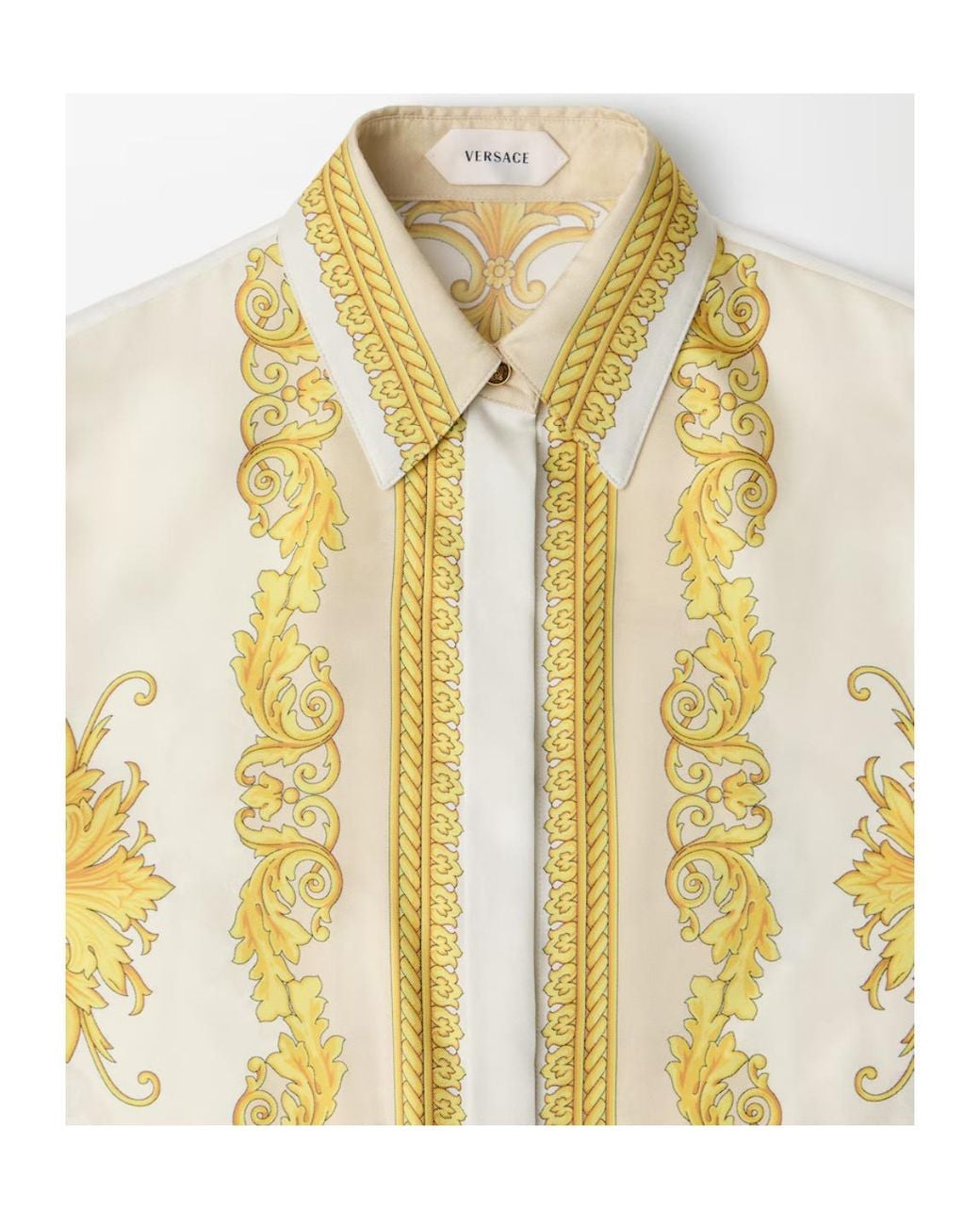 Versace Metallic Printed Twill Midi Dress