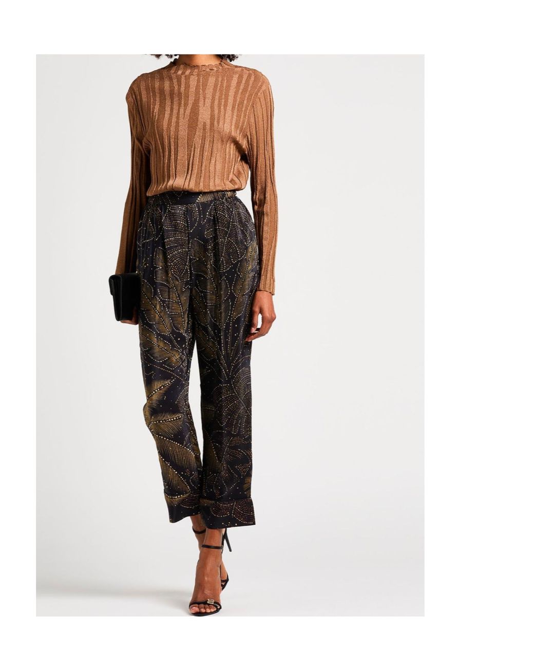 Farm Rio Gray Elastic Waist Casual Pants
