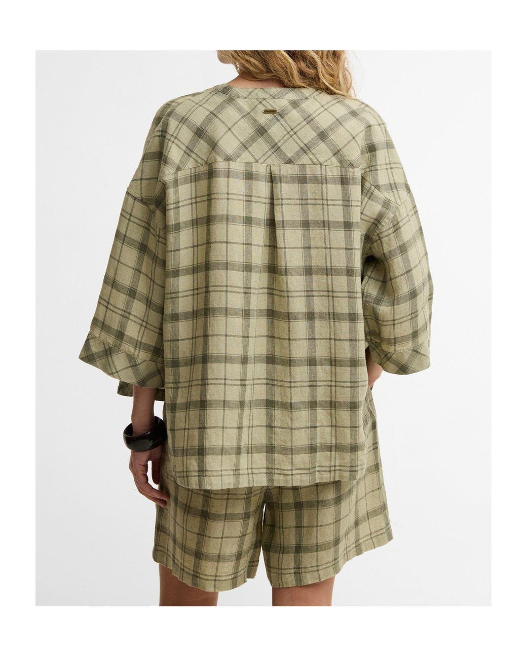 Barbour Green Printed Long-Sleeve Shirt