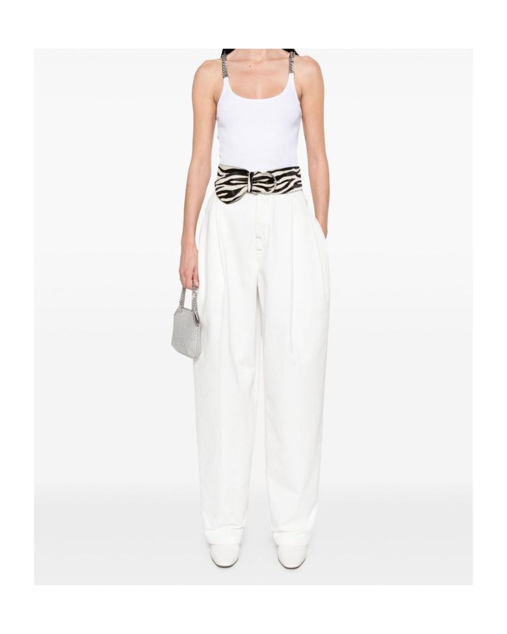 Stella McCartney White Ribbed Tank Top