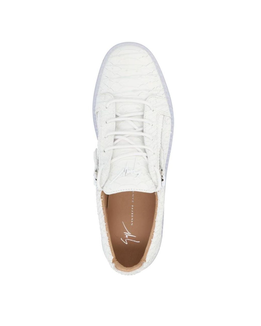 Giuseppe Zanotti White Frankie Lace-Up Sneakers for men