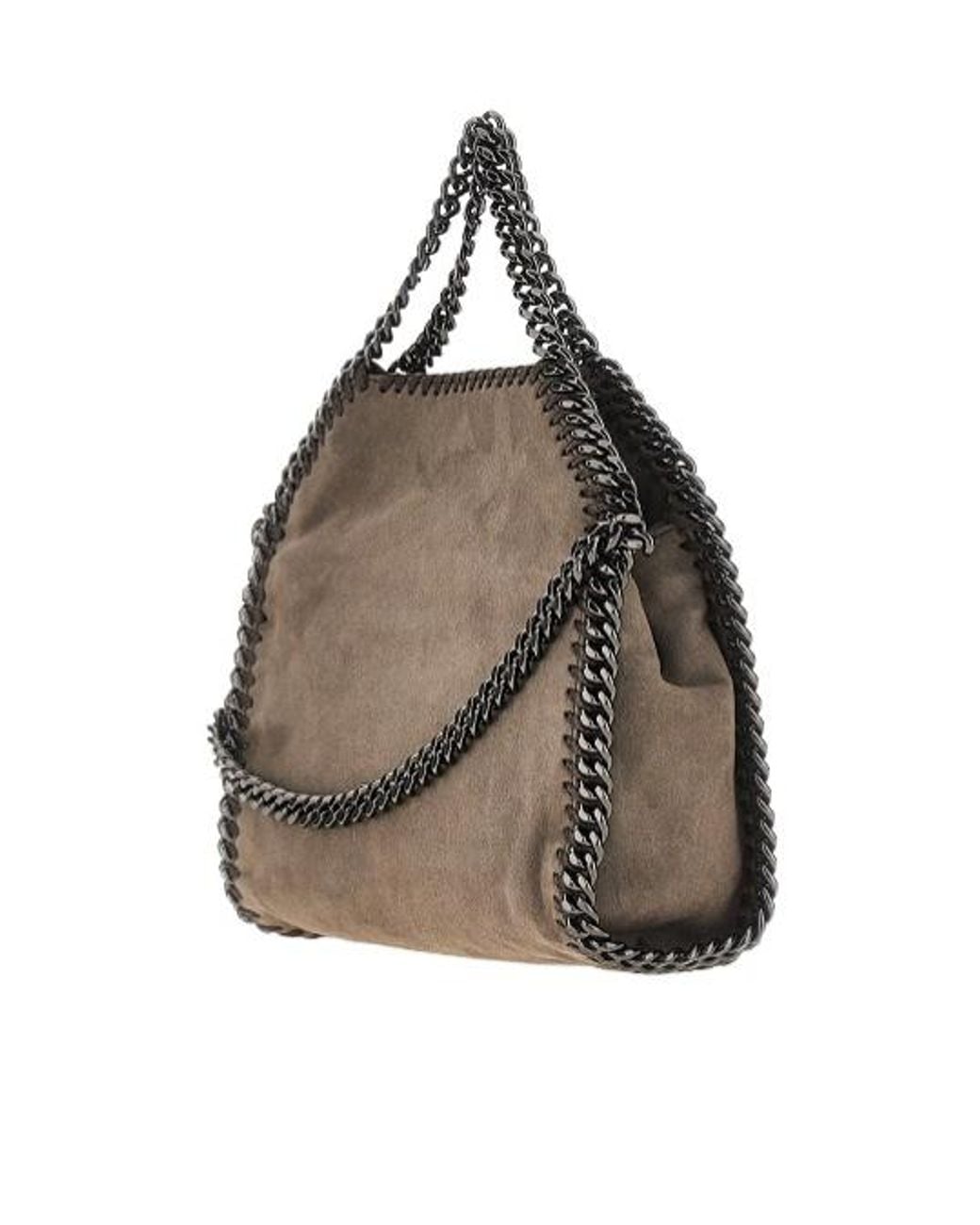 Stella McCartney Brown Chain-Linked Top Handle Bag