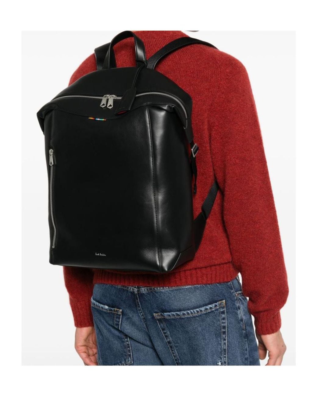 Paul Smith Black Top-Handle Backpack for men