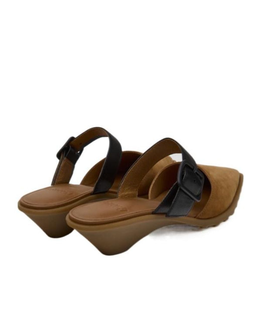 Camper Brown Anita Leather Semi-Open Shoes