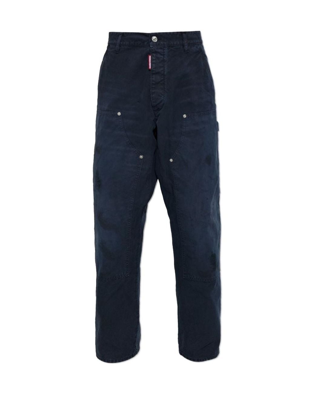 DSquared² Blue Straight-Leg Cargo Pants for men