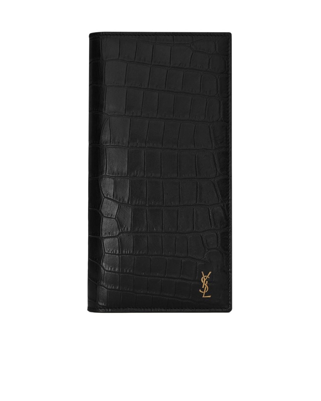 Saint Laurent Black Long Bi-Fold Wallet for men