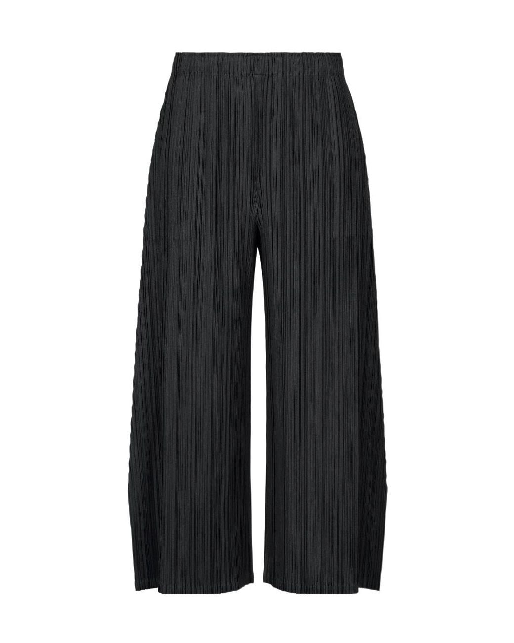 Pleats Please Issey Miyake Black Mellow Pleats Trousers