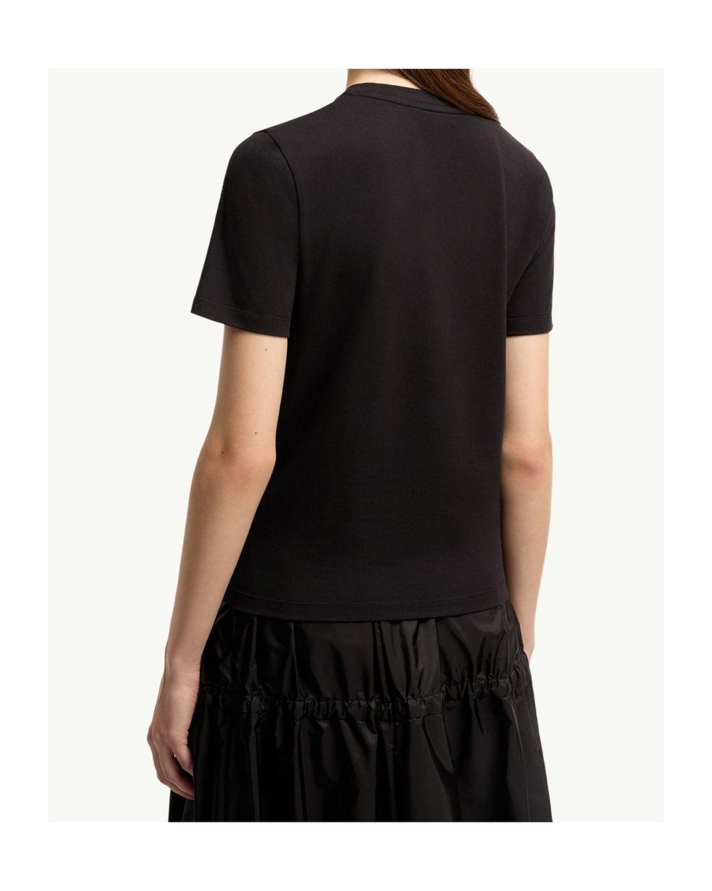 Moncler Black Logo Patch Crewneck T-Shirt