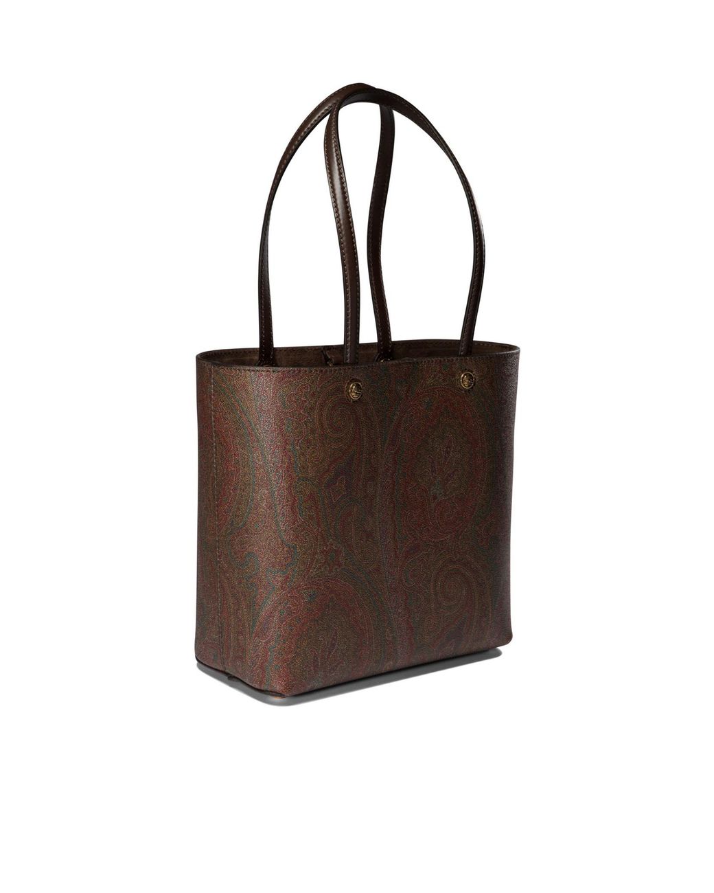 Etro Brown Paisley Printed Essential Medium Tote Bag