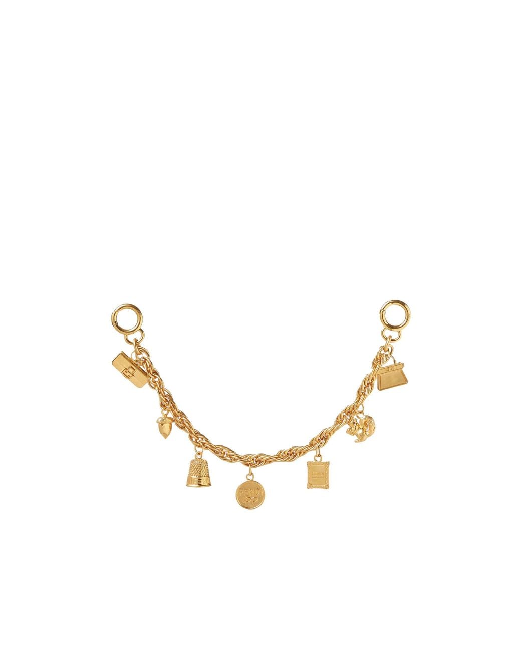 Fendi Metallic Colored Metal Charm