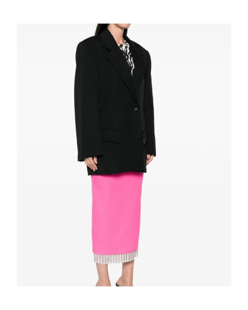 The Attico Black The Single-Breasted Oversized Blazer