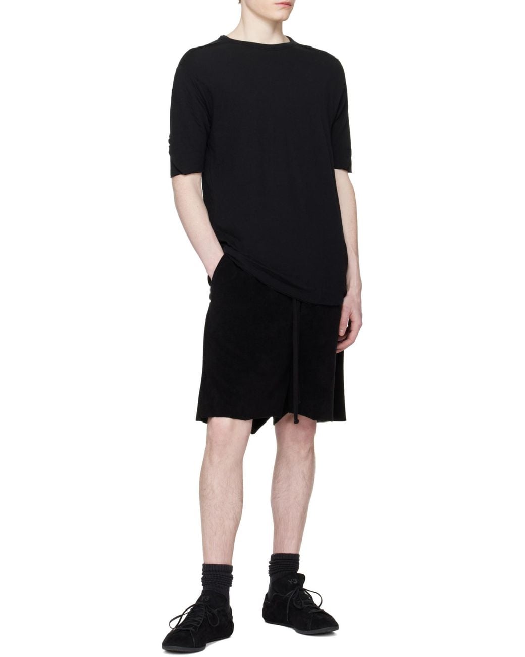 Thom Krom Black Short-Sleeved T-Shirt for men