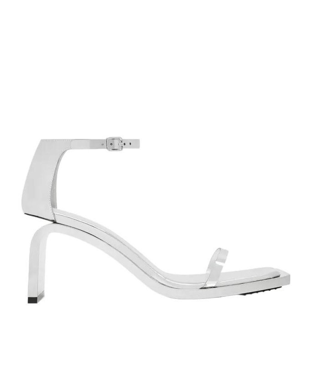 Courreges White Stream Mirror Sandals