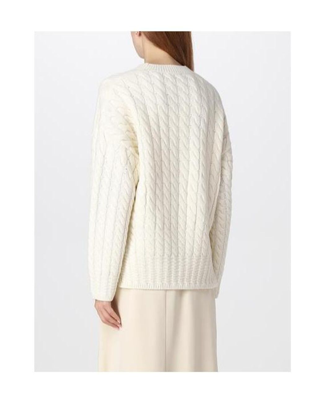 Theory White Cable-Knit Jumper