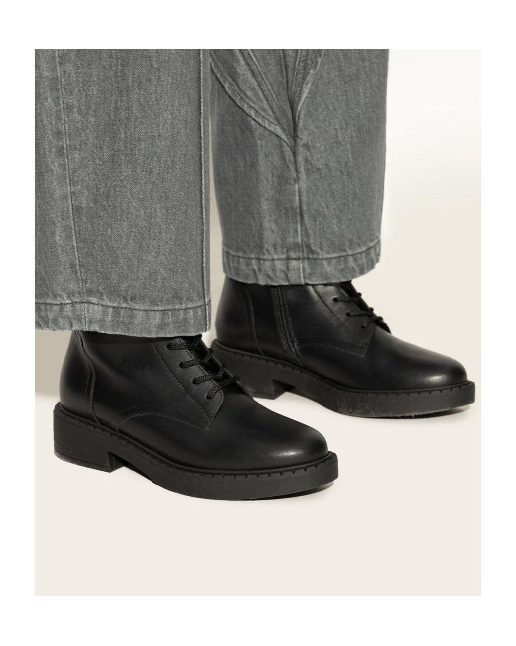 Furla Black New Legacy Lace-Up Ankle Boots