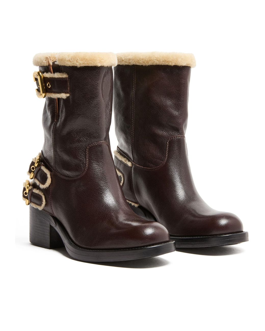 Chloé Brown Dakota Ankle Boots