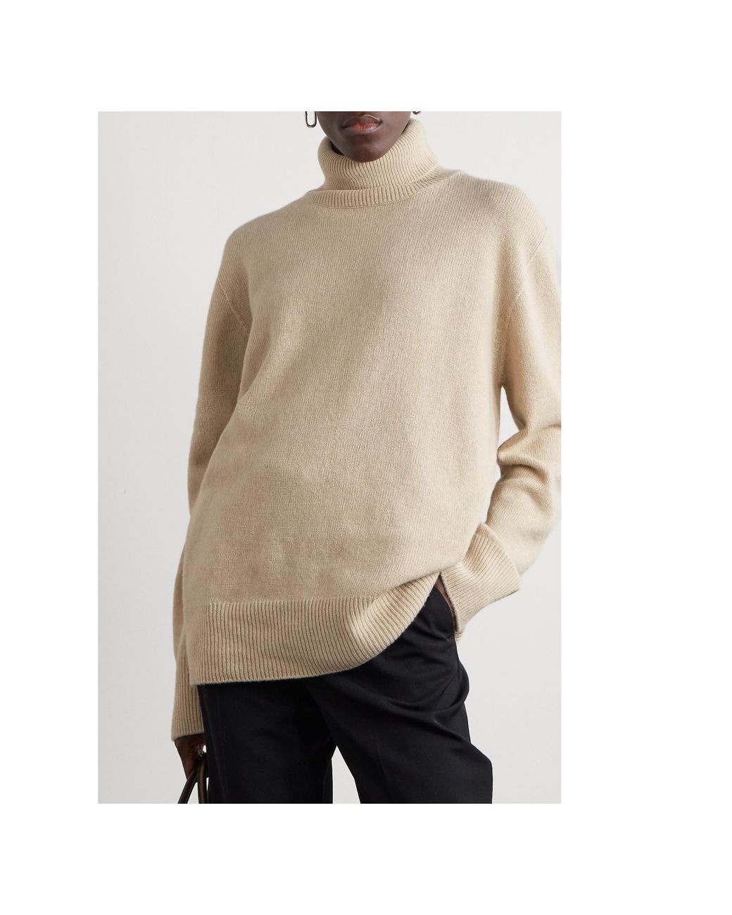 The Row Natural High-Neck Sweater