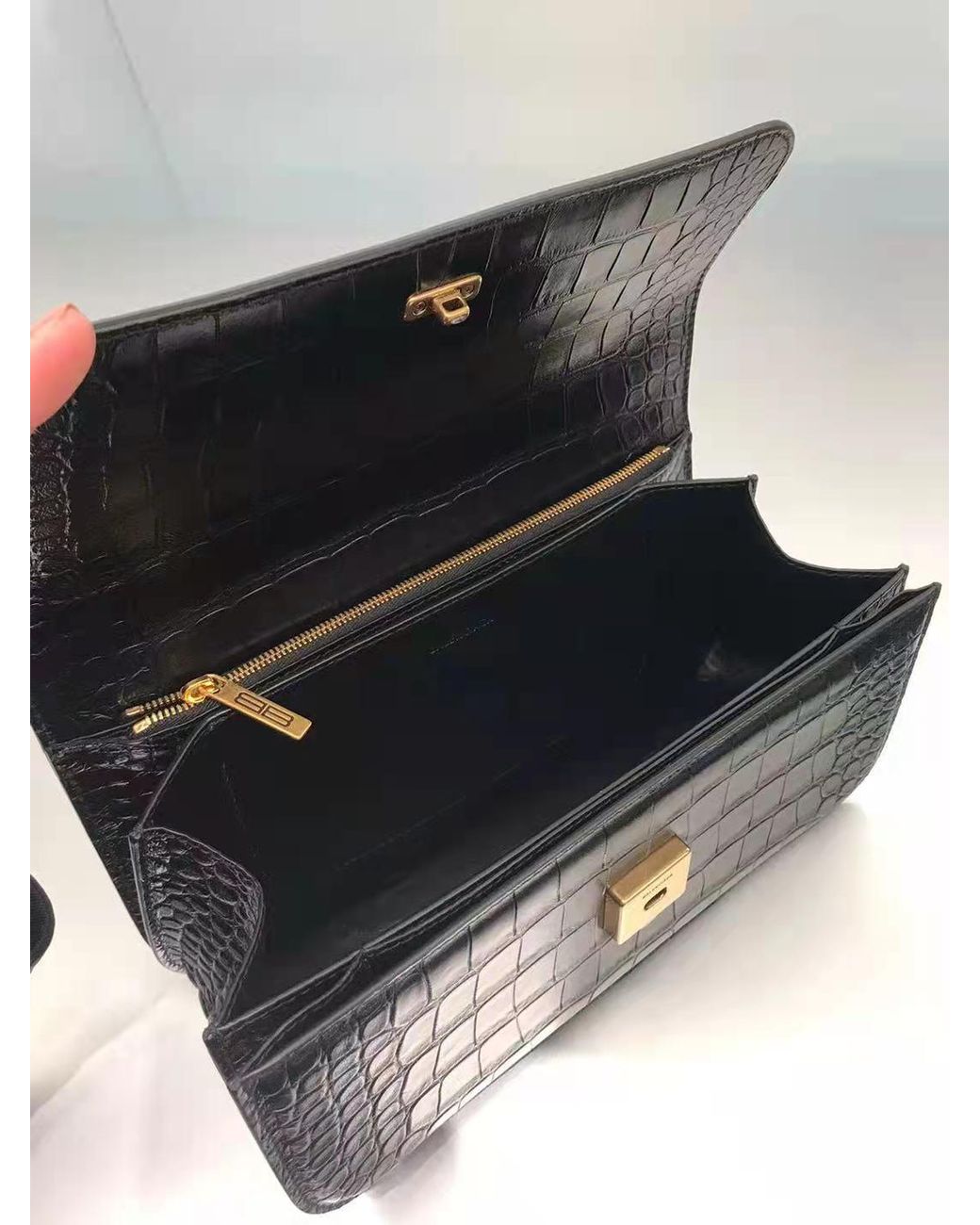 Balenciaga Black Small Gossip Satchel Bag