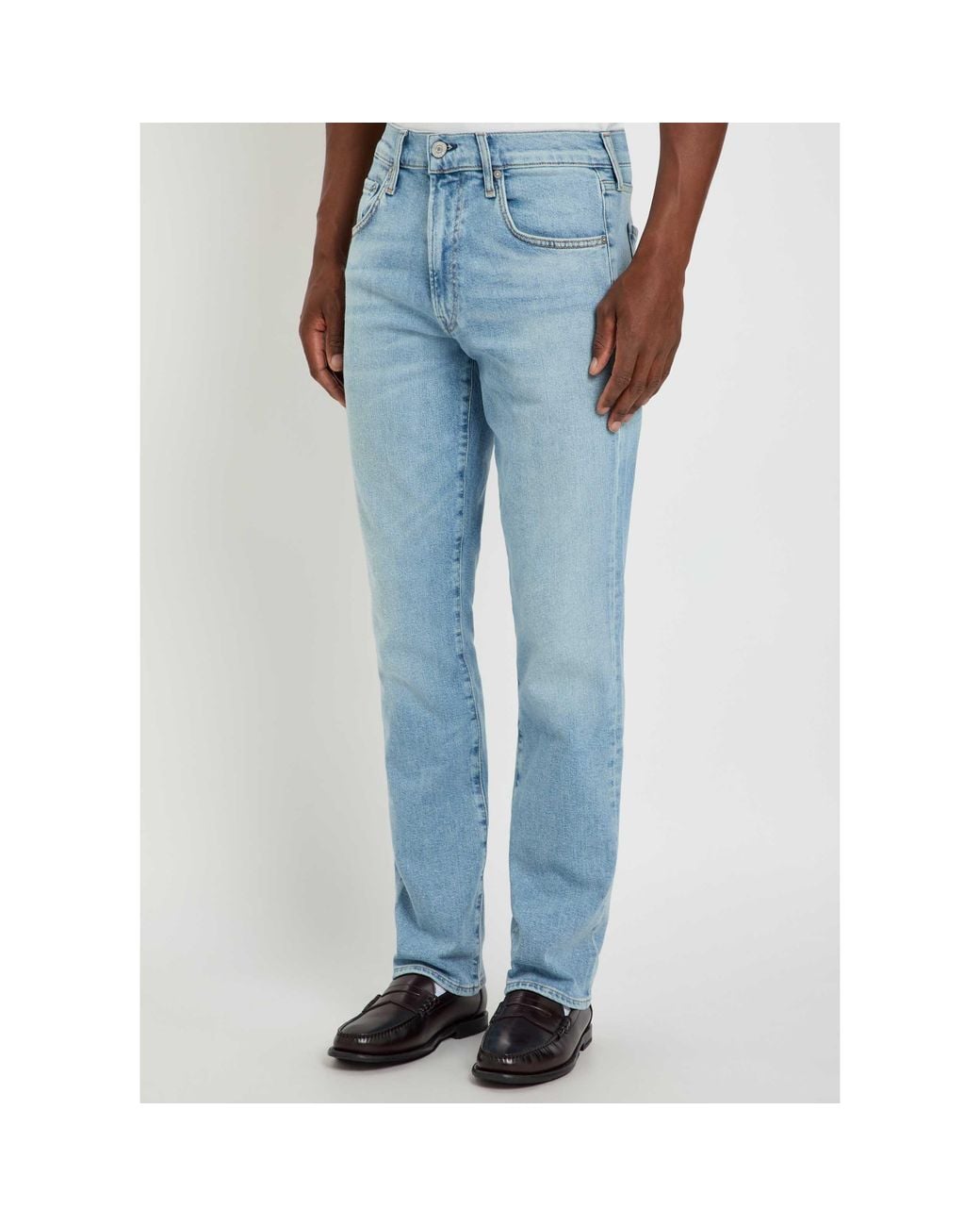 Citizens of Humanity Blue Wash-Processed Straight-Leg Jeans for men