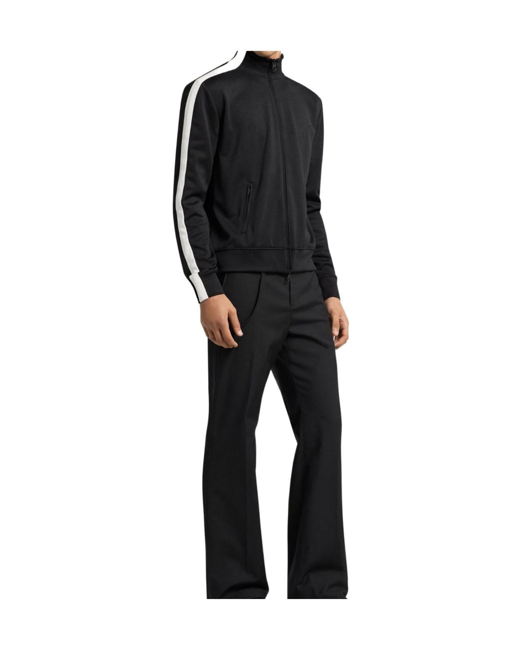 Courreges Black Side-Stripe Tracksuit Jacket for men