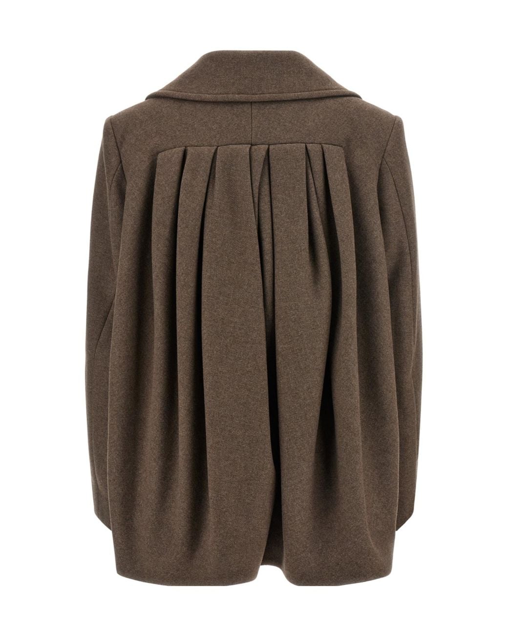 Dries Van Noten Brown Double-Breasted Coat