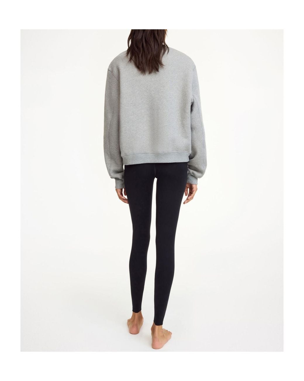 By Malene Birger Gray Embroidered-Logo Crew-Neck Sweatshirt