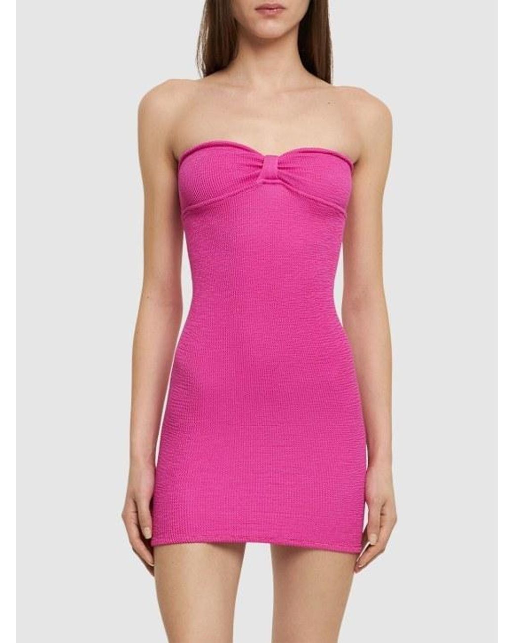 Reina Olga Pink Strapless Mini Dress
