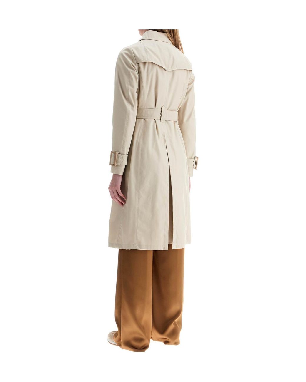Herno Natural Double-Breasted Belted Coat