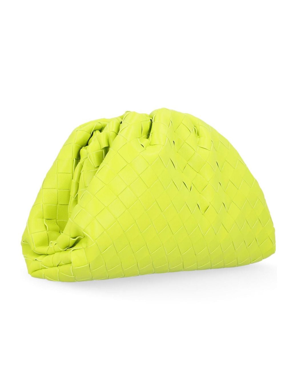 Bottega Veneta Yellow Pouch Intrecciato Clutch