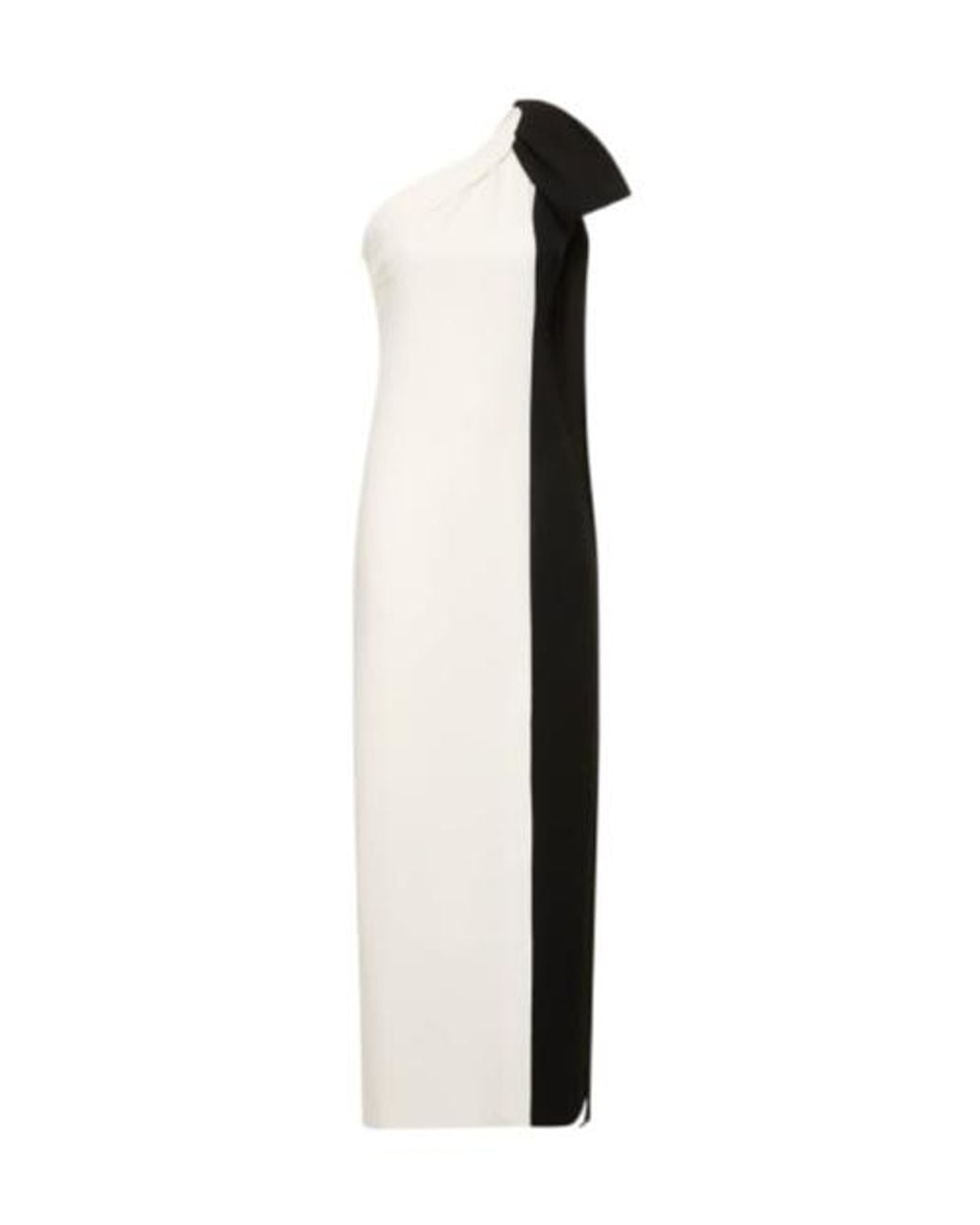 Roland Mouret White Asymmetrical Bow Dress