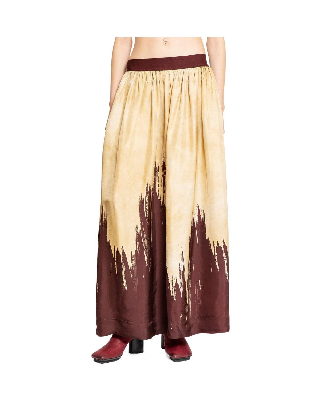 Uma Wang Natural Pattern Skirt