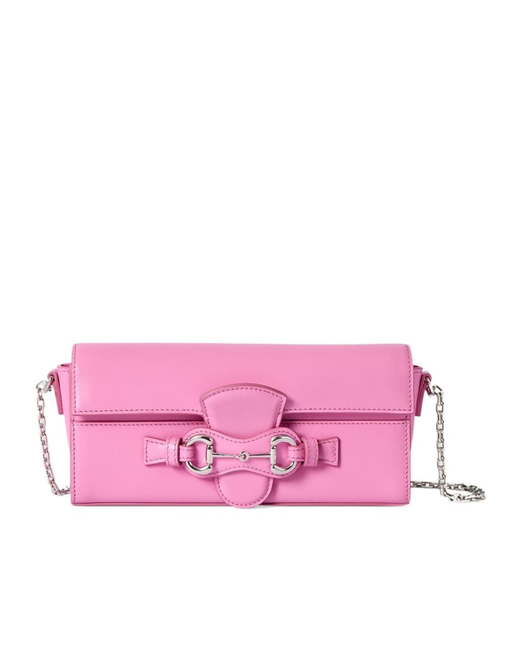 Gucci Pink Wallet On Chain With Horsebit