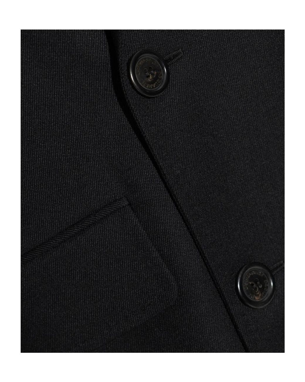 DSquared² Black Double-Breasted Coat for men