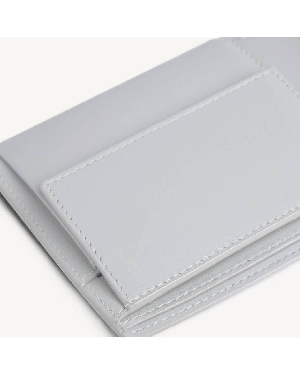 Balenciaga White Logo Printed Bi-Fold Wallet for men