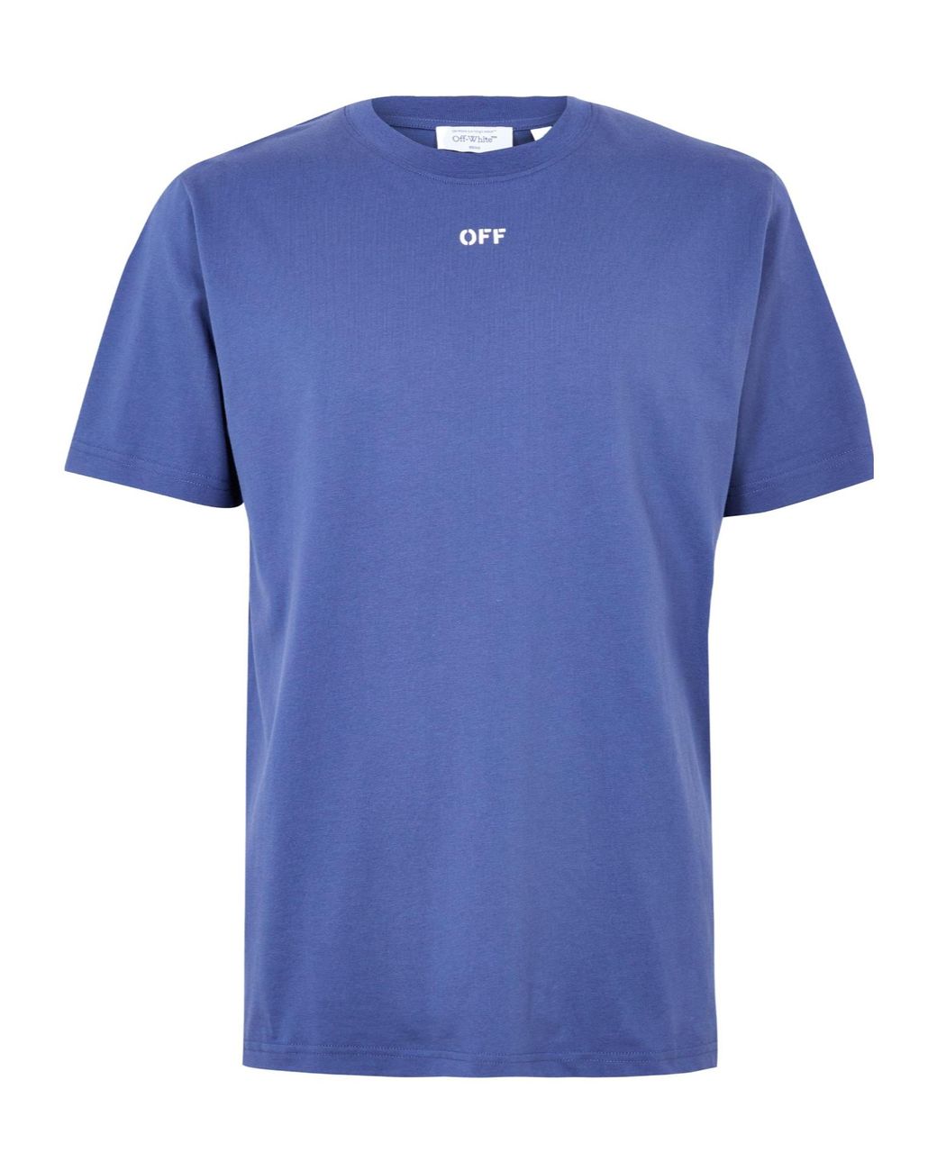 Off-White c/o Virgil Abloh Blue Color-Blocking Short-Sleeved Shirts for men