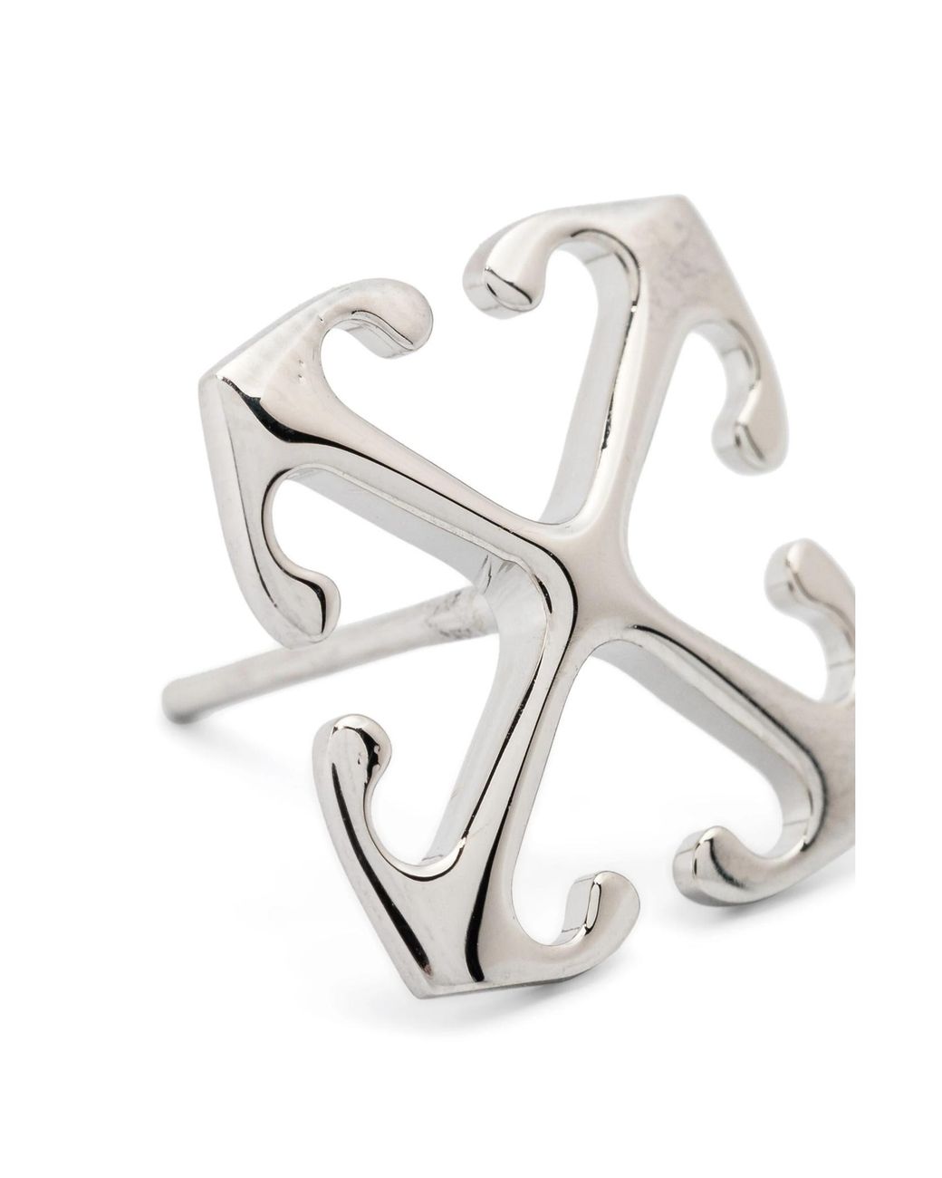 Off-White c/o Virgil Abloh White Arrow Mono Push-Lock Fastened Earring for men