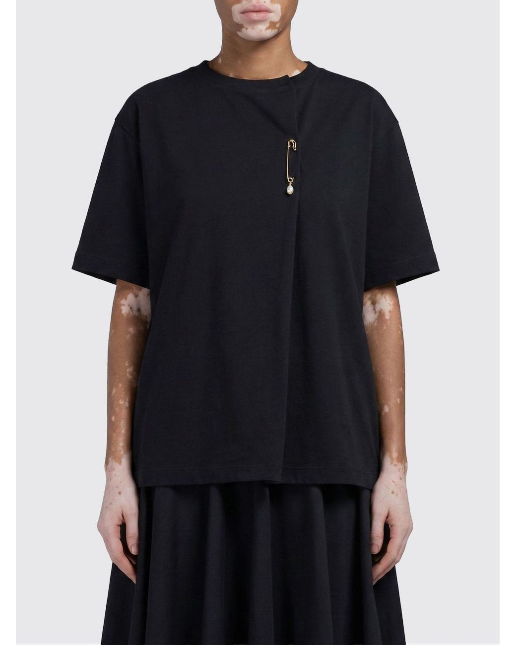 Carven Blue Kilt Pin Detail T-Shirt