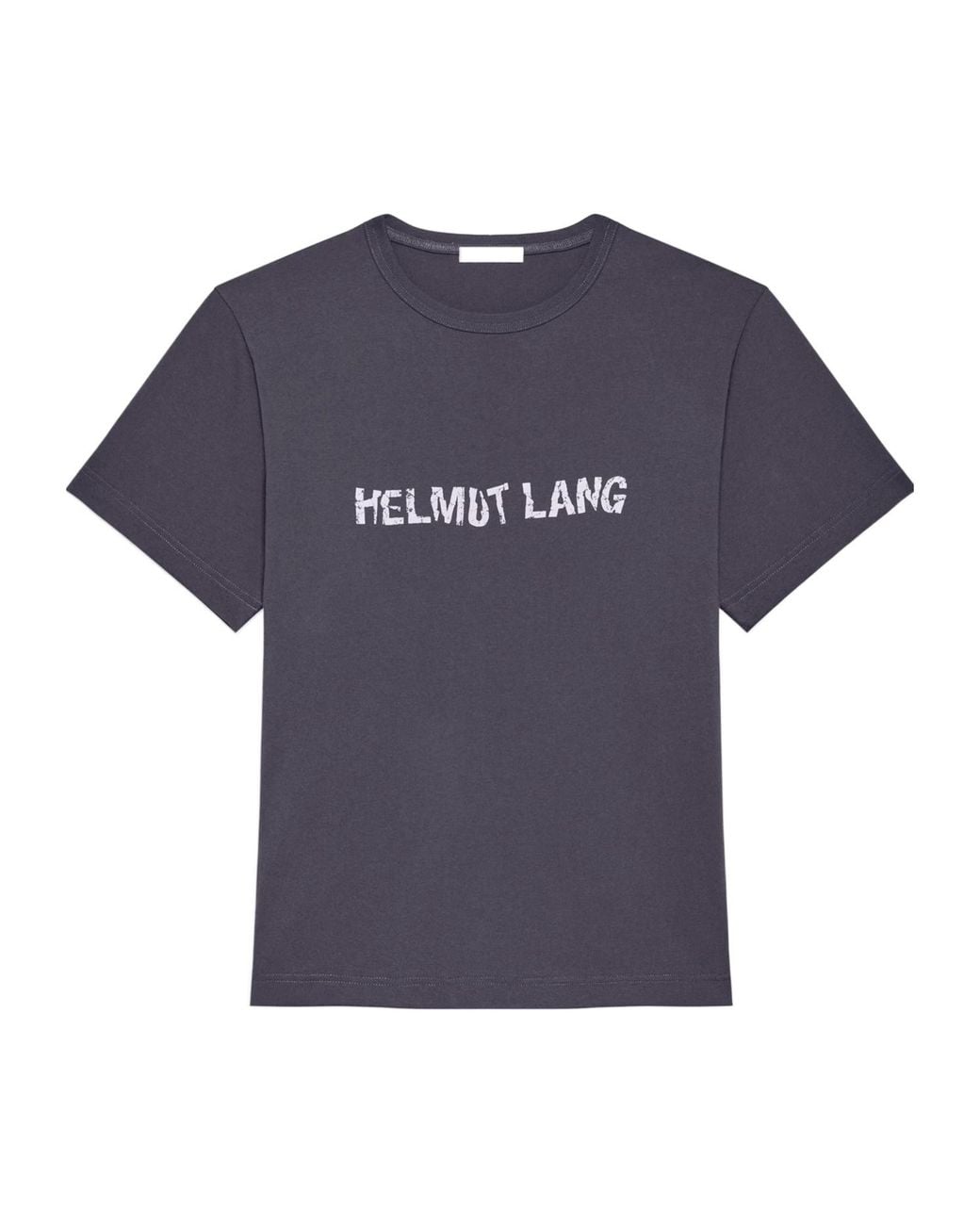 Helmut Lang Blue Crumpled Logo Tee for men
