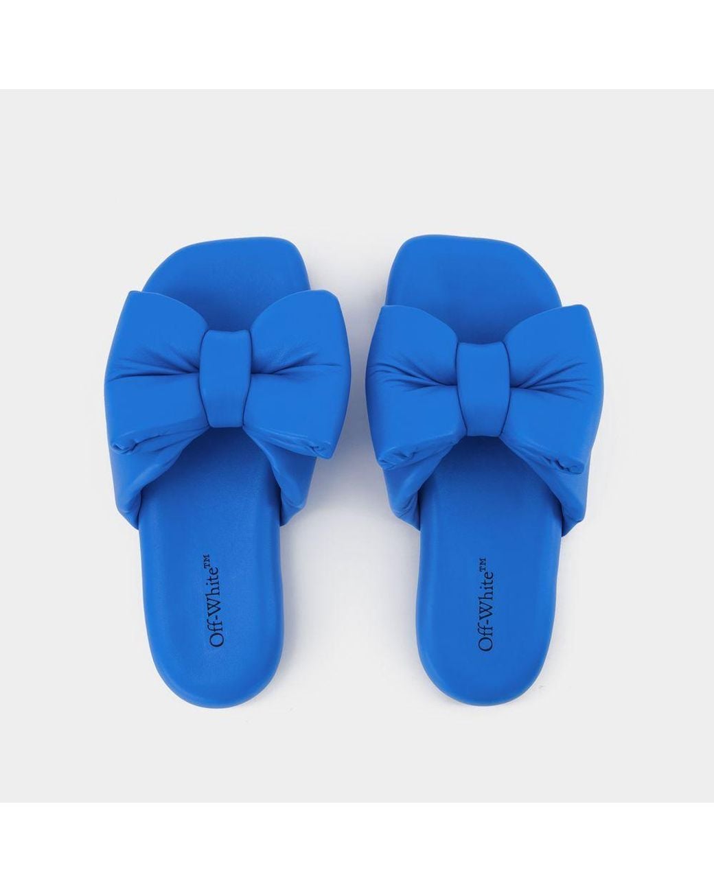 Off-White c/o Virgil Abloh Blue Bow Padded Slides
