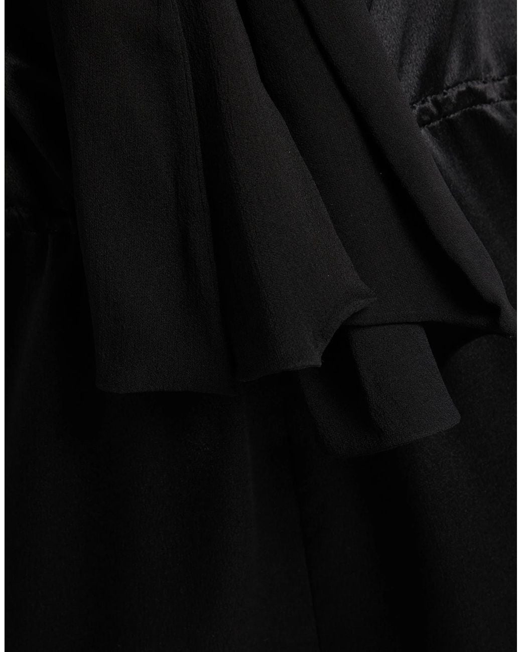 Saint Laurent Black Satin Sleeveless Dress