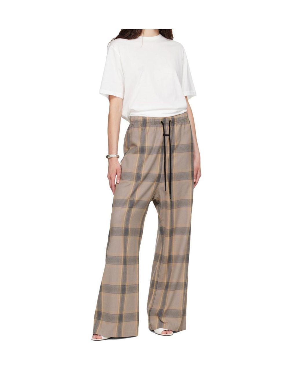 Fear Of God Gray Drawstring Plaid Lounge Pants