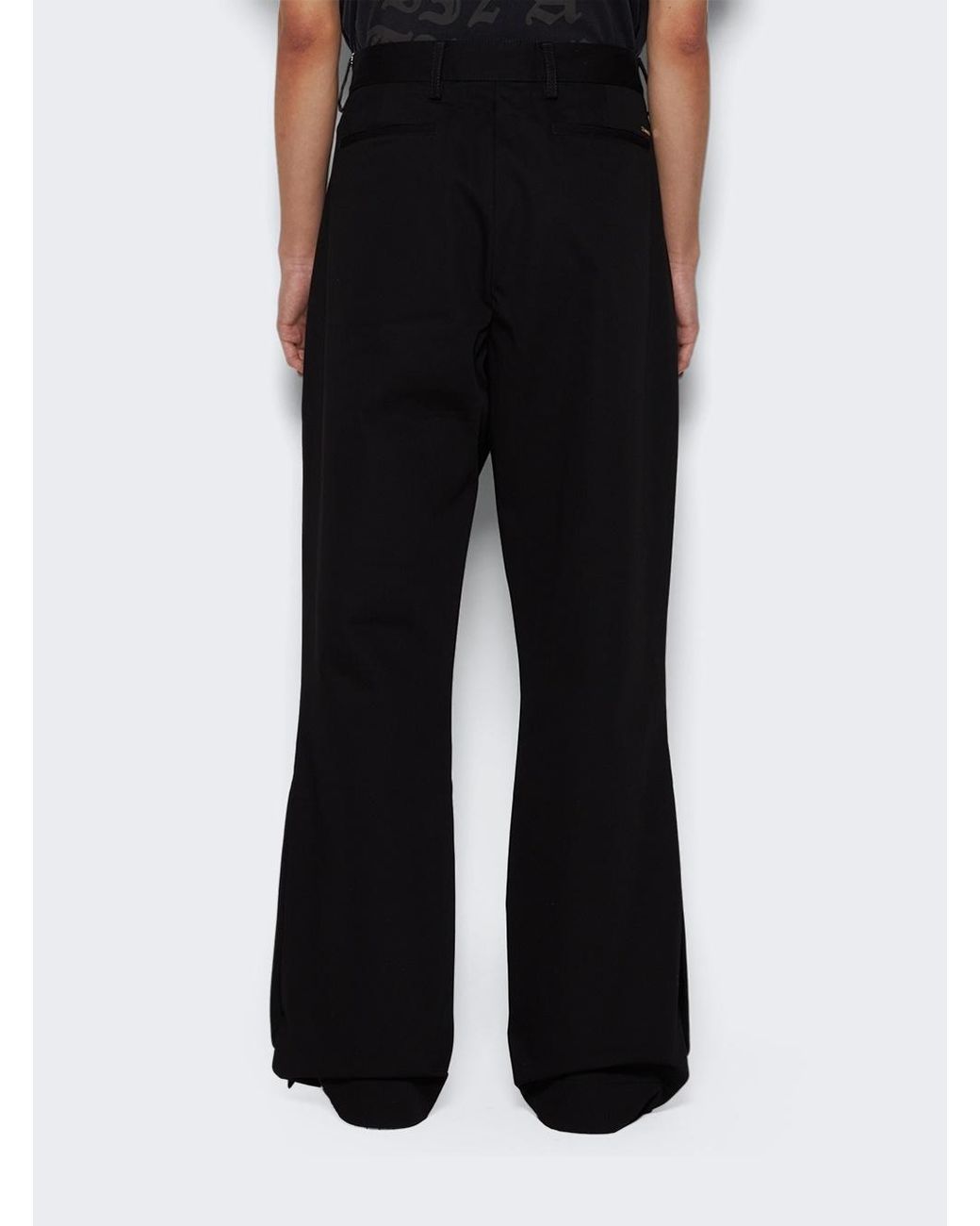 Amiri Black Mid-Rise Flared Trousers for men