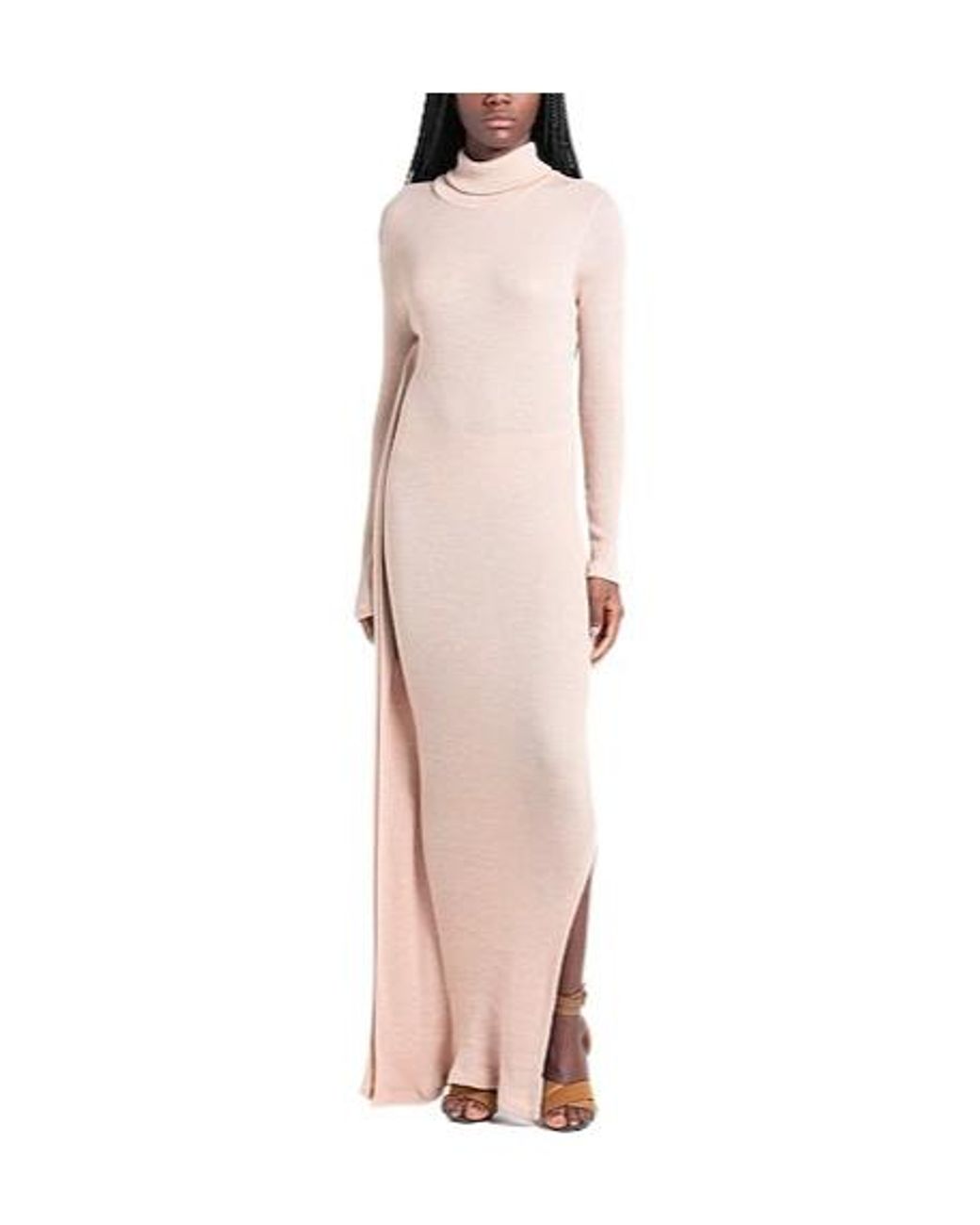 MM6 by Maison Margiela Pink Solid Color Knit Dress