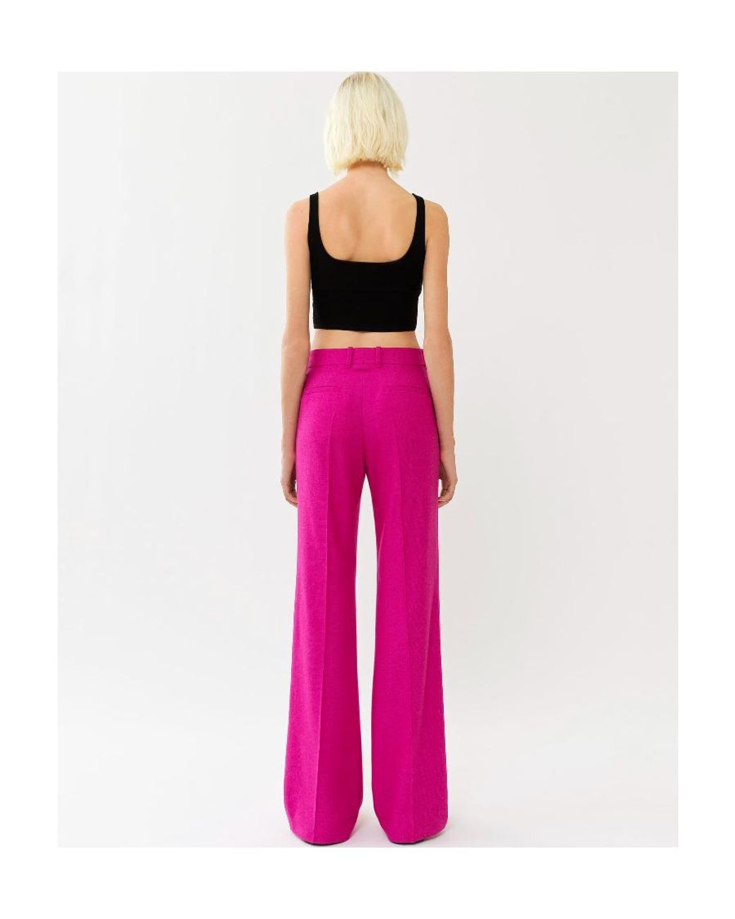 Chloé Pink Chloé Pleated Flared Trousers