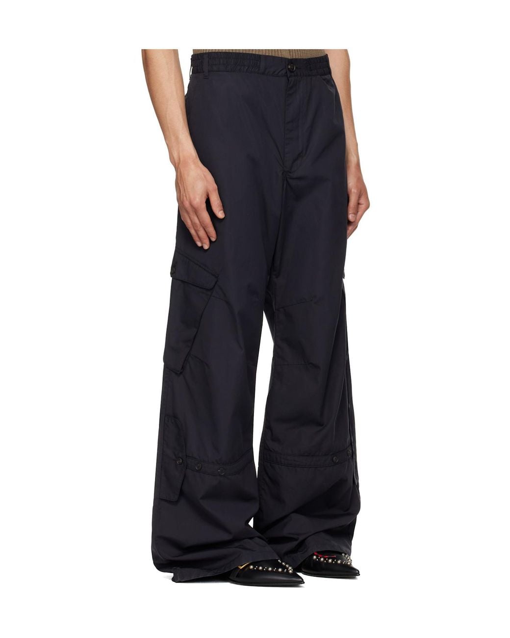 Egonlab Blue Pocket Cargo Casual Pants for men